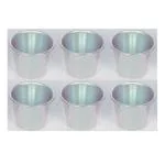 Rinkle Trendz Aluminium - Mini Cake Moulds/Pudding/Jelly Cup Mould - Set of 6 Mini Glass