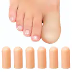 Royalkart 6pcs Silicone Gel Toe Caps | Toe Cover Caps for Painful Blisters Calluses Corns, Protective Toe Caps | Women & Men