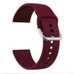 JOBINKA (Metal Lock 19mm Strap Wine Red) Soft Silicon Metal Lock 19MM Watch Strap Band Compatible for Noise Colorfit Pro 2/oxy, Noise Colorfit Pluse / Boat Storm Smart Watch Strap 19mm Silicone Watch Strap (Wine Red)