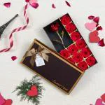 Webelkart Artificial Gift Box with Roses (Red, 1 Rose, 12 Rose Soap)