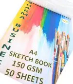 KRASHTIC White Sketchbook A4 Size (100 Pages) 150 GSM Pages Pack of 1