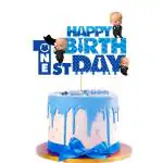 Zyozique Boss Cake Topper Boy Girl, Baby is One, One Cake Topper, First Birthday Cake Topper, 1st Birthday, One Year Old Baby Happy Birthday Party Decoration