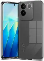 BINTAGE Back Cover for Vivo V2321 / Vivo T2Pro 5G (Transparent, Dual Protection, Silicon, Pack of: 1)