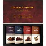 Didier & Frank Chocolate Assorted Dark Gift Box, 50g x 4 (85%, 75%, Almond, Hazelnut) (Gift Pack Box Diwali, Rakhi)