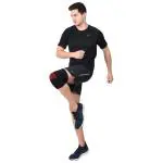 Accusure Black Knee Cap Support Sleeve For Knee Cap Pain For Men And Women (Large)