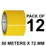 VCR Yellow Color Tape - 50 Meters in Length - 72mm / 3