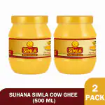 Suhana Simla Premium 500ml Danedar Cow Ghee | Pure Cow Ghee (PACK OF 2)