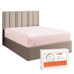 SGI Bedding 8 Pcs Sheet Set Contain 2 Flat Bedsheet, 2 Fitted Bedsheet, 4 Pillowcovers Queen Blush Solid 1000 TC Egyptian Cotton Hotel Luxury Quality Bedding Set