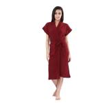 ABADRO HotGown Plain Maroon 3XL Bath Robe (1, For: Women, Plain Maroon)