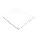 ELEGANT CASA Colour White A-21 Sleek Design Soft-Closing Rectangular PP Seat Cover Commode Cover (45 x 35 cm) Adjustable Hinges (Hole distance) from 13-18CM; White
