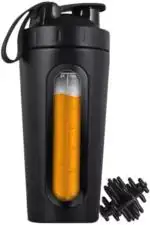 MYBURRGH Steel Visible Window Bottles for Protein Shaker for GYM Mens Protein Bottle 850 ml Shaker