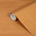CVANU Wood Grain Vinyl Wallpaper for Old Furniture Door Wardrobe Wallpaper