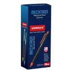 UNOMAX Mechtron Mechanical Pencil - Pack of 20 (0.5 MM) | Matt Finish Body | 0.5 MM Tip Size | 2B Hi-Polymer Lead | Built-In Eraser | Ideal for Writing, Drawing, Sketching, Shading, Drafting
