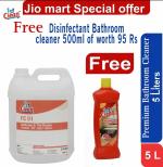 FC - 1ST CLEAN Disinfectant Bathroom Cleaner Bleach Liquid, Floral - 5 LTR. ( WITH 1pcs of BC FREE)