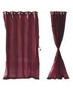 TRINQET Net Unique Design Curtain (stainless steel ring grommets) Pack of 2_Ivory_(4.5x9) Feet