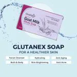 Glutanex Goat Milk Soap And Skin Lightening With Glutathione, 125.02 G For Men And Women (Pack Of 5)