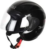 NOAX Black Half Face Motorbike Helmet - M l Crash Helmet l Safety Helmet l Head Protector l Hard Hat l Full Face and Half Face Helmet l Bike Helmet l Scooty Helmet l Street Helmet