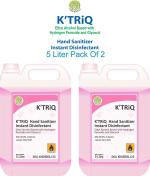 K'TRiQ Disinfectant Ethanol With Hydrogen Peroxide Hand Sanitizer Bottle - Pack of 2, Per Pack 5 L