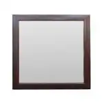 Royal Kindle Framed Mirror, PVC Frame Mirror Plain Dark Brown (6x6 Inches) (Pack of 1) Bathroom Mirror (Rectangle Finish : Plain)