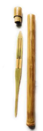 EASY WORLD JORHAT_Handcrafted Bamboo Gogona/Jaw Harp/ Mouth Harp/Jew's Harp/Musical Instrument with Cover (30 CM x 2 CM)