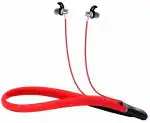TEMPT Spirit in-Ear Bluetooth 5.2 Neckband with OxyAcoustics Technology, 14.2mm Bass Drivers, Wireless Earphone with 30 Hours Playback, Suitable for Gaming & Travel, Fast Charging, Type C Port (Red)