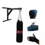 HASHTAG FITNESS Punching Bag for Men unfilled with Stand Boxing kit, Punching Bag Hangers Strap