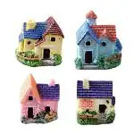 4 Pcs Mini House Miniatures for Garden Pots Craft Decoration Gifts for Kids(JIO-DC1704390)