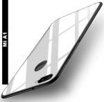 Zybux Mi A1 White Glass and Silicon Mobile Back Cover