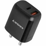 Ambrane RAAP H33 Black 30W BoostedSpeed Dual Output Port Fast Charger with QC & PD Technology