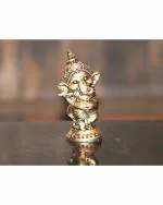Miss Peach - Gold Handcraft Resin Ganesh Idol For Home Decoration Items For Living Room , Diwali Gift, Best Gift for Diwali Decor, Diwali Decoration