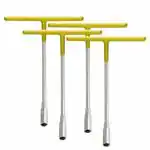 PERFECT TECH T Spanner Set (8 mm, 10 mm, 12 mm & 14 mm) | T Socket Set Taparia Set of 4 | T Shaped Hex Socket Tool For Diy | Vehicle Car Handle Wrench Socket | Automobiles Bike Car Repair Tools Kit | Home and Professional Use