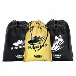 CARRY CLOUD Shoe Bag for Travel & Storage Travel Organizer for Women & Men Travel Accessories Shoe Bags Pouches Shoe Cover for Travelling Travel Essentials | Combo Pack | Black-Beige | Pack of 6