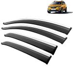 Kingsway Car Wind Deflectors Rain Guard Window Visor for Renault Triber 2019, 2020, 2021, 2022, 2023, 2024, 2025 Model, Car Door Visor with SS Lining Online India, Car Sun Shades