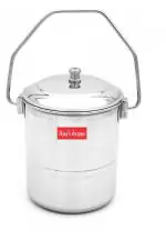 Ajay's Shoppe Stainless Steel Silver Milk Pot Container Ghee Barni - 750 Ml