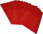 KIDIVIO Swarup Ent. Red A4 Shining Glitter Sparkle Paper (Pack of 10)
