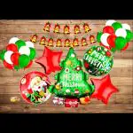 SV Traders Merry Christmas Decoration/Santa Claus Decoration Pack Of 45 Pcs