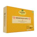 Dhampur Green Kesar Kaju Katli Cashewnuts Bite Mithaai, 400g | Indian Sweets | No Added Colors | Cashews Rich Sweets | Festive Gift Box