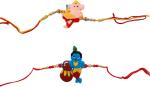 Kavim Kids Rakhi (Ganesh ji, Krishna soft rubber Kids Rakhi 2 Set)