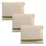 pristu Cotton Saree Bags / Covers for Storage | Big size single (16 x 14 Inches ) with Zip Closure for Clothes Bags and Wardrobe Organizer with Transparent mesh window (3)