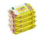 Champs Premium Baby Wet Wipes With Aloe Vera Extract With Lid (72 pcs each) Pack of 4