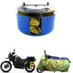 BIKEBLAZER Milatry Green Yezdi Roadking Scrambler, Yezdi Adventure and Yezdi 300 Nylon All Weather Resistant Bike Body Cover