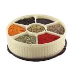 Shopfleet Masala Rangoli Box Dabba for kitchen| Namak Dani box| Plastic Food Grade Spice Box Set