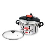 MR COOK Ezylock Stainless Steel 3 Litre Induction Base Pressure Cooker (Silver)