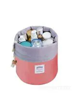 CRACK Toiletry Bucket Barrel Shaped Cosmetic Bag for Girls and Women
