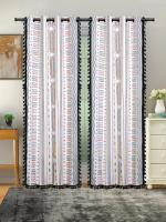 Cortina Set of 1 Cotton Floral Printed Room Darkening Long Door Curtain