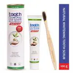 toothbrite Natural Whitening Tooth Scrub Gel Toothpaste, With Free Bamboo Toothbrush, 100g