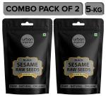 Urban Organics Whole Fresh and Natural Black Sesame Seeds | Kaale Til | Tal | Indian Spice - 2 Packs of 5 kilogram each