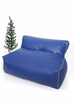 2 Seater PU Leather Bean Bag Sofa Couch for Indoor Living Room, Office(Without Beans)