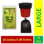 G 1 Black Garbage Bags 14 pcs 25 inch x 30 inch (Pack of 5)