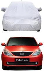 CARNEST Car Cover For Tata Indica Vista (With Mirror Pockets) (Silver, For 2015, 2016, 2017, 2018 Models)
